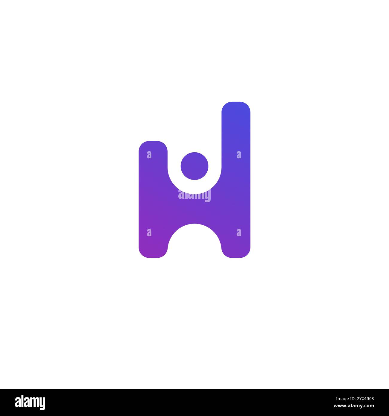 Design del logo Letter H People Illustrazione Vettoriale