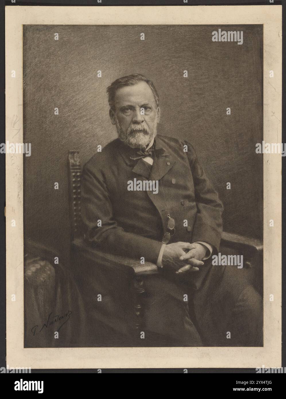 Louis Pasteur, negativo 1886; stampa 1886-1900. Foto Stock