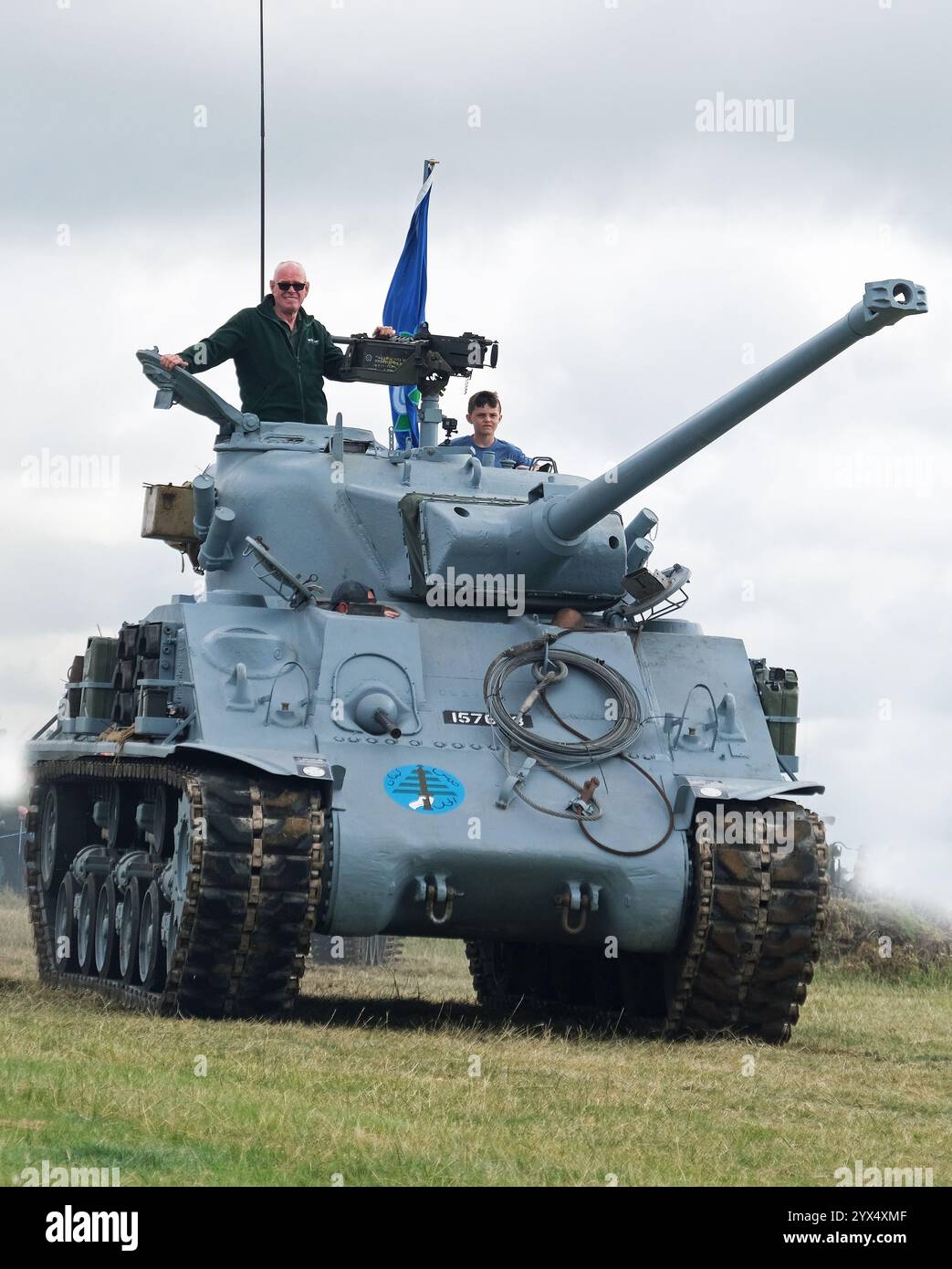 I Super Sherman erano versioni modificate del carro armato americano M4 Sherman che servì con le forze di difesa israeliane dalla metà degli anni '1950 all'inizio degli anni '1980 Foto Stock