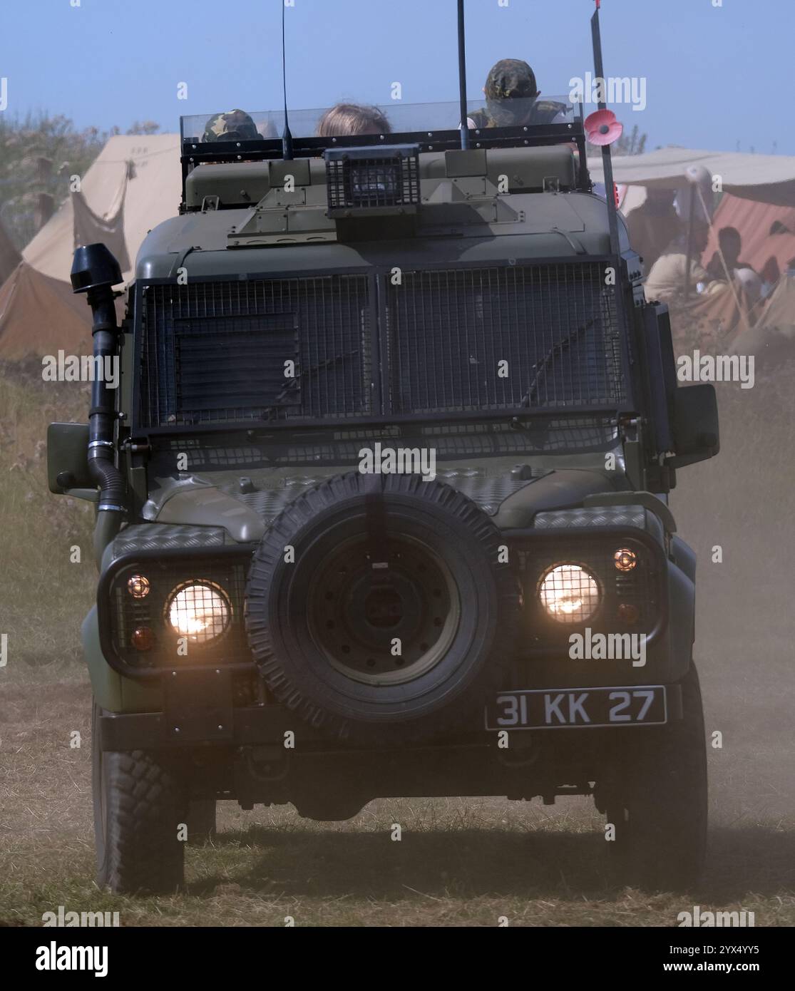 Land Rover è un veicolo militare leggero prodotto da Land Rover nel Regno Unito (UK), basato sul Land Rover Defender Foto Stock