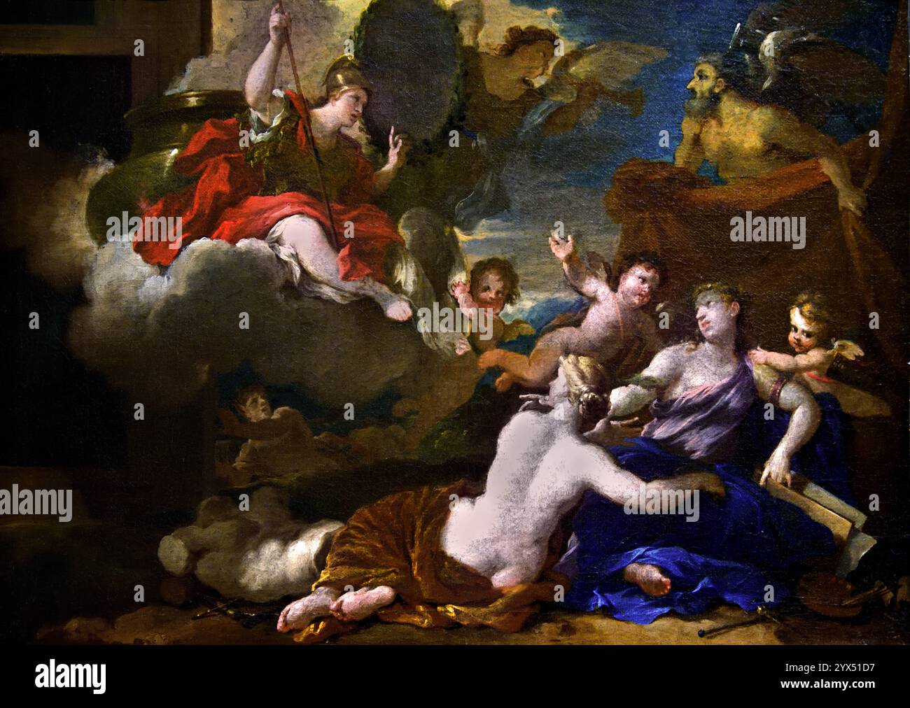 Minerva and the Arts 1666 di Nicolas Pierre Loir 1624 - 1679 Francia francese Foto Stock