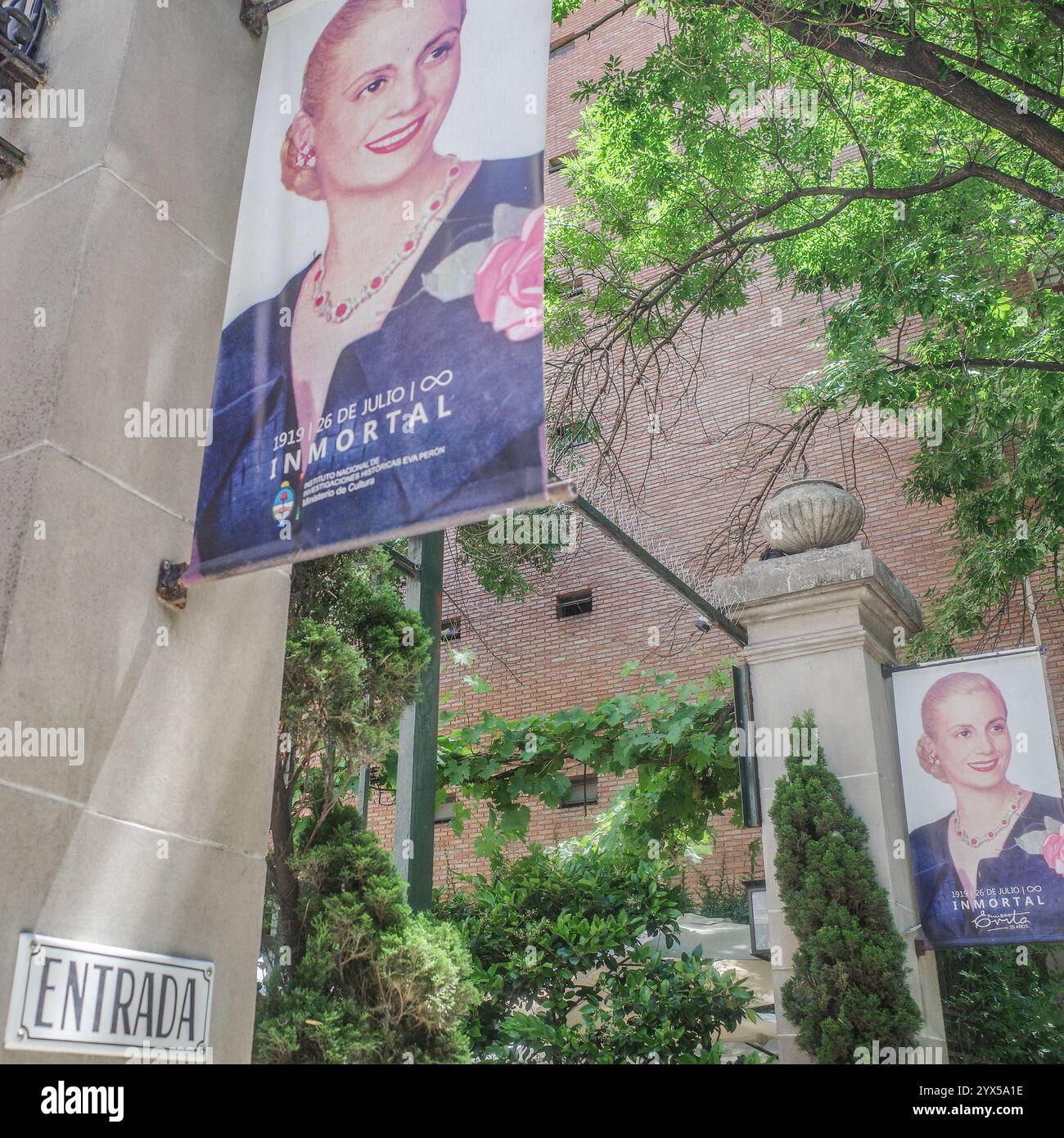 Buenos Aires, Argentina - 22 novembre 2024: Ingresso al Museo evita nel quartiere Palermo di Buenos Aires Foto Stock