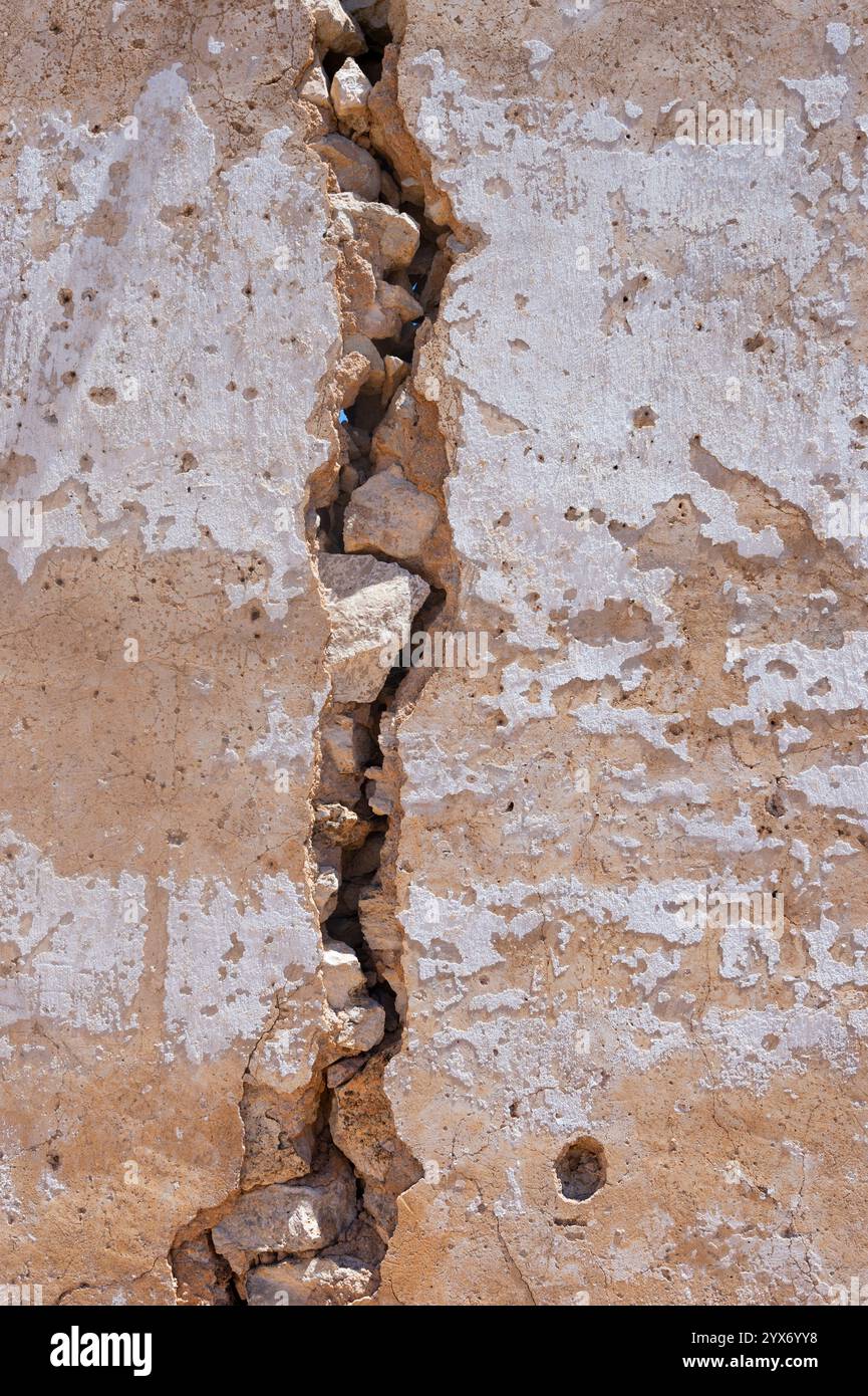 Concetto di parete incrinata Foto Stock