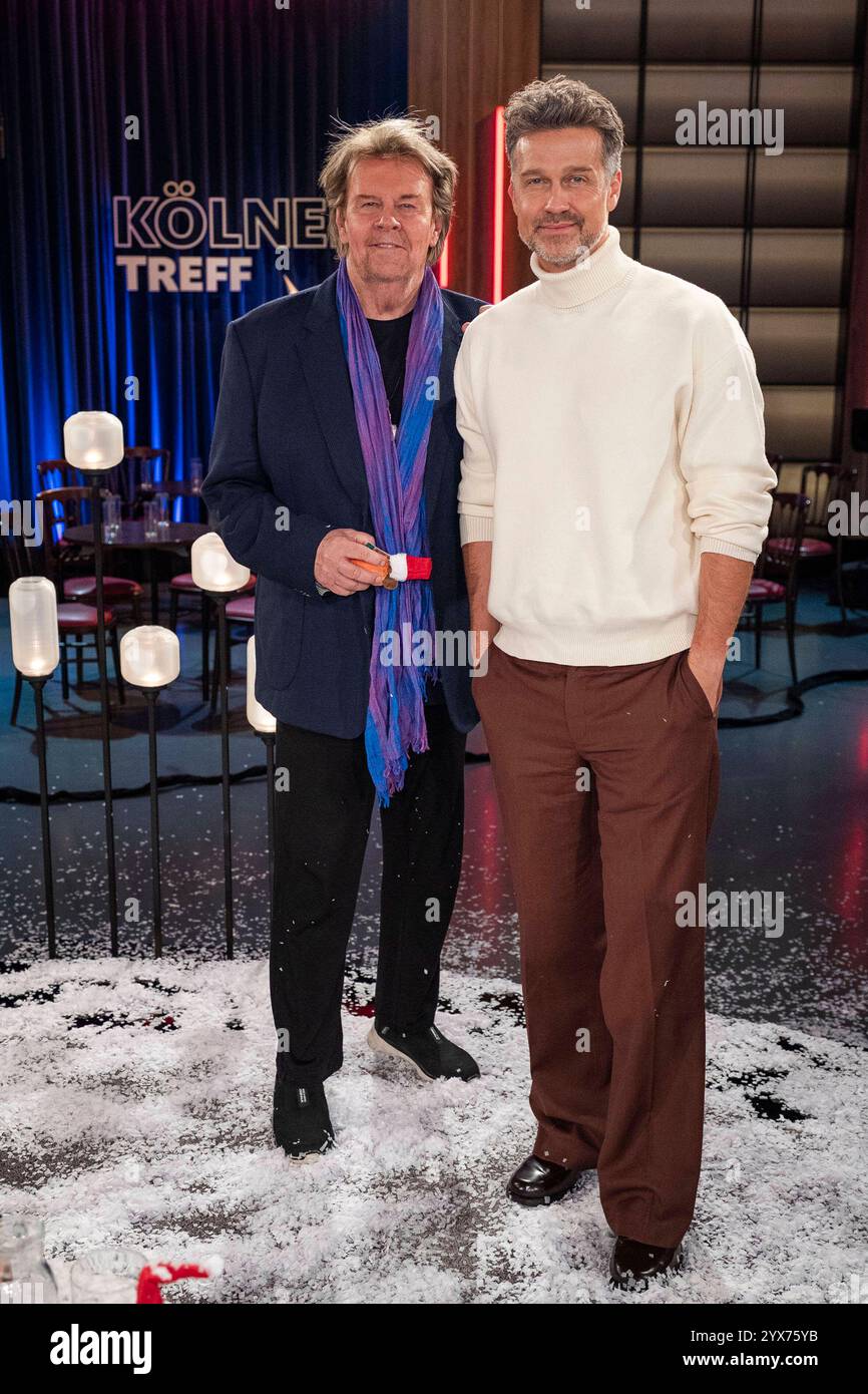 Howard Carpendale mit Sohn Wayne Carpendale bei der Aufzeichnung der WDR-Talkshow Kölner Treff im WDR Studio BS 3. Köln, 13.12.2024 *** Howard Carpendale con il figlio Wayne Carpendale alla registrazione del talk show WDR Kölner Treff in WDR Studio BS 3 Colonia, 13 12 2024 foto:XW.xRanderathx/xFuturexImagex koelner treff1312 4206 Foto Stock