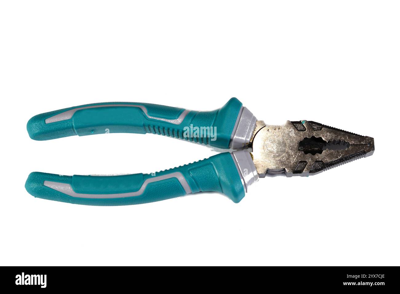 Pinza universale utensile manuale, gli utensili manuali includono chiavi, pinze, tronchesini, lime, utensili a percussione, utensili a percussione o martellati, cacciaviti, morse, vongole Foto Stock