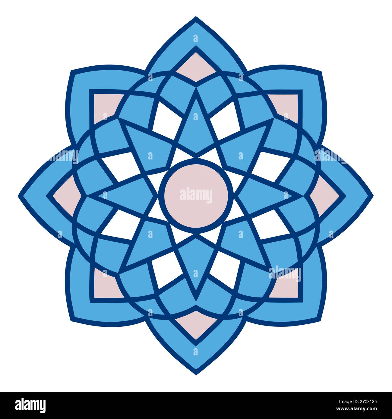 Motivo islamico - disegni geometrici, ornamentali e senza cuciture di alta qualità per l'arte, l'architettura e l'arredamento degli interni Illustrazione Vettoriale