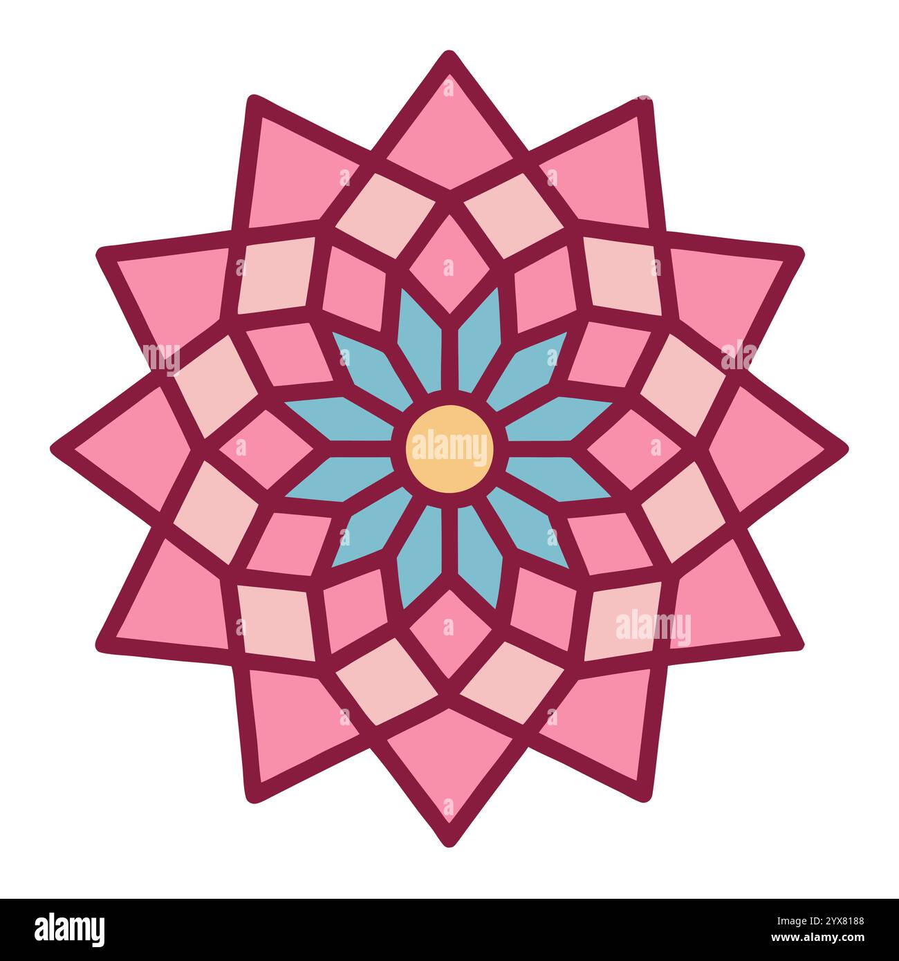 Motivo islamico - disegni geometrici, ornamentali e senza cuciture di alta qualità per l'arte, l'architettura e l'arredamento degli interni Illustrazione Vettoriale