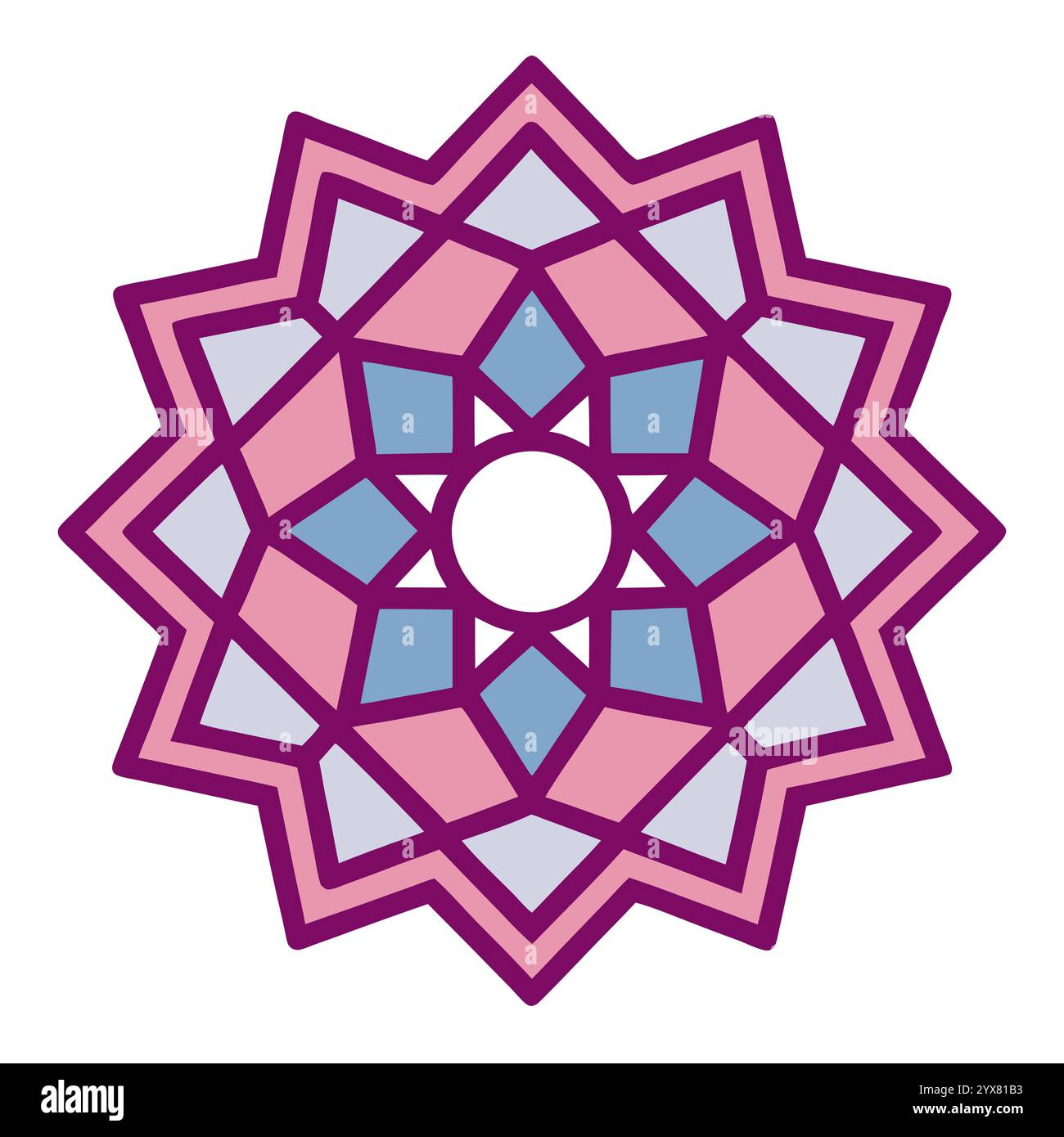 Motivo islamico - disegni geometrici, ornamentali e senza cuciture di alta qualità per l'arte, l'architettura e l'arredamento degli interni Illustrazione Vettoriale