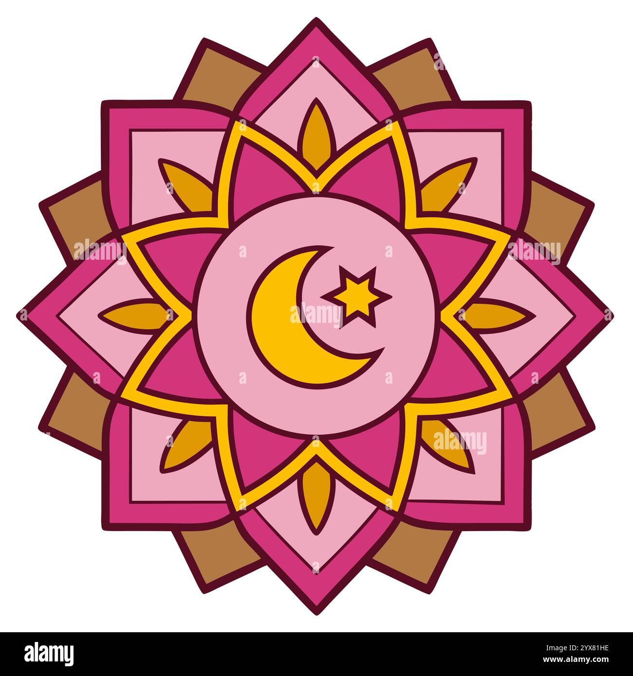 Motivo islamico - disegni geometrici, ornamentali e senza cuciture di alta qualità per l'arte, l'architettura e l'arredamento degli interni Illustrazione Vettoriale