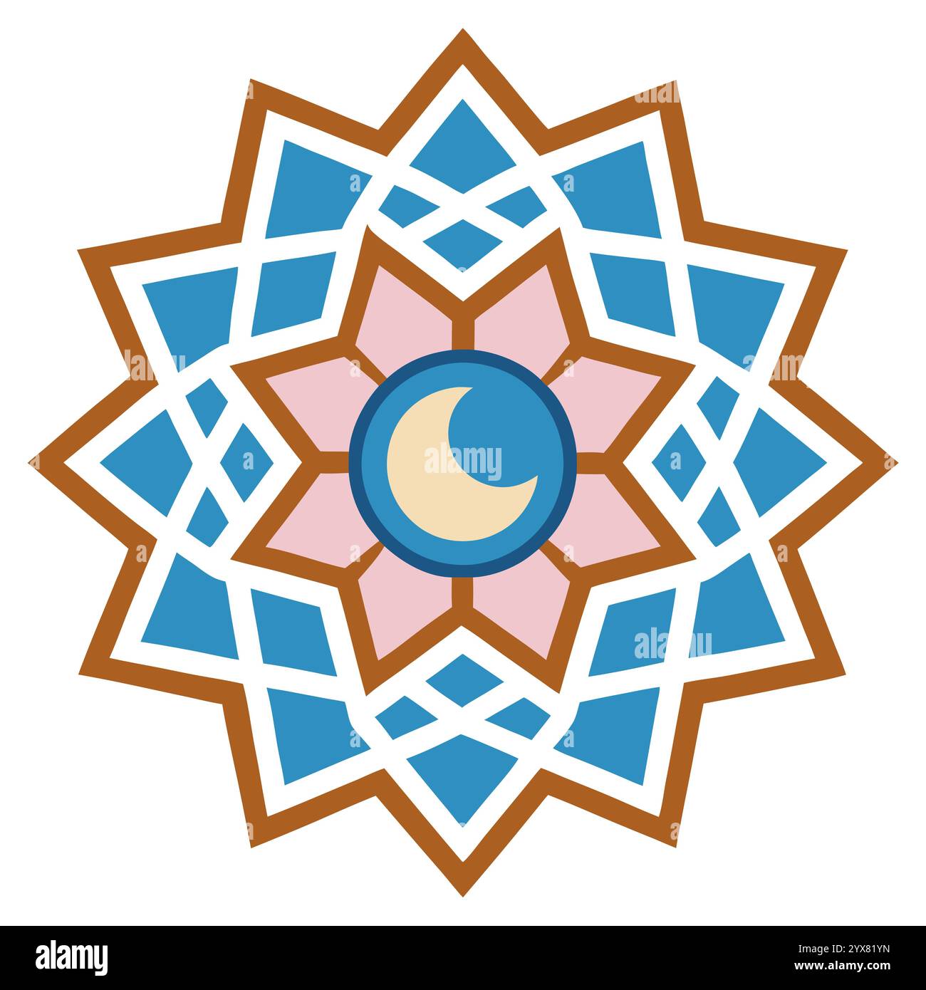 Motivo islamico - disegni geometrici, ornamentali e senza cuciture di alta qualità per l'arte, l'architettura e l'arredamento degli interni Illustrazione Vettoriale