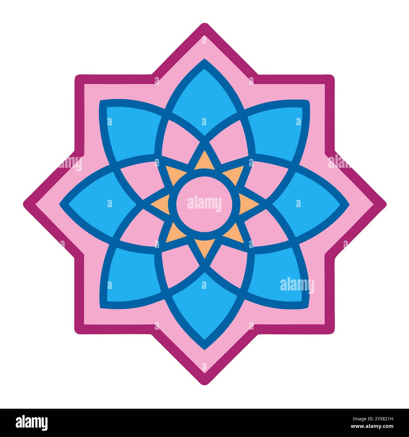 Motivo islamico - disegni geometrici, ornamentali e senza cuciture di alta qualità per l'arte, l'architettura e l'arredamento degli interni Illustrazione Vettoriale