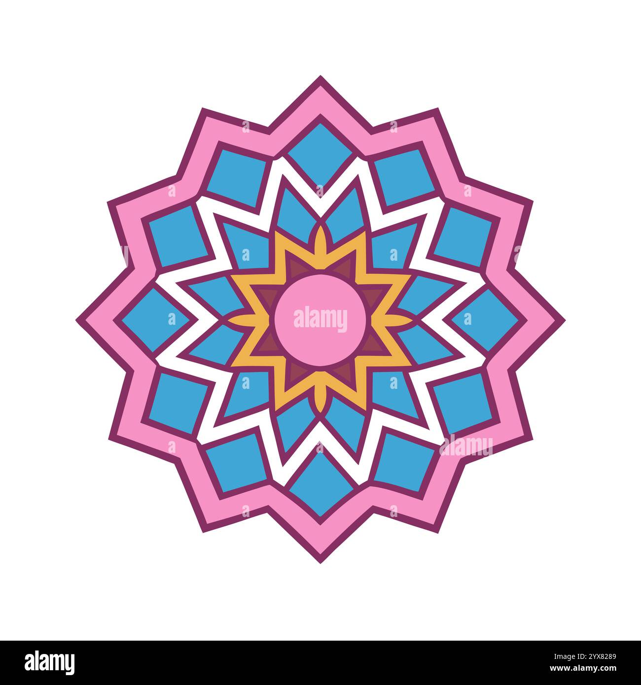 Motivo islamico - disegni geometrici, ornamentali e senza cuciture di alta qualità per l'arte, l'architettura e l'arredamento degli interni Illustrazione Vettoriale