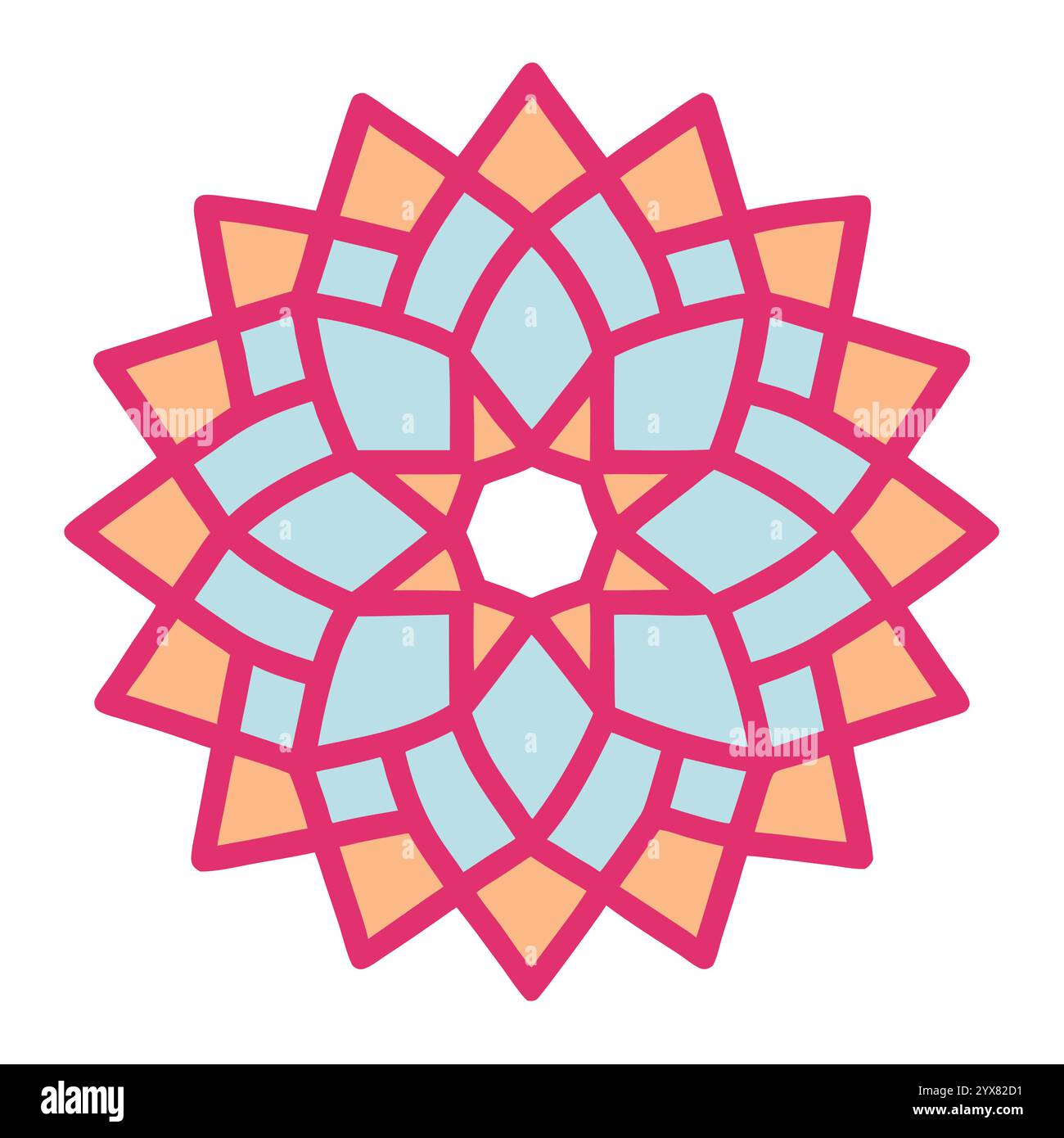 Motivo islamico - disegni geometrici, ornamentali e senza cuciture di alta qualità per l'arte, l'architettura e l'arredamento degli interni Illustrazione Vettoriale