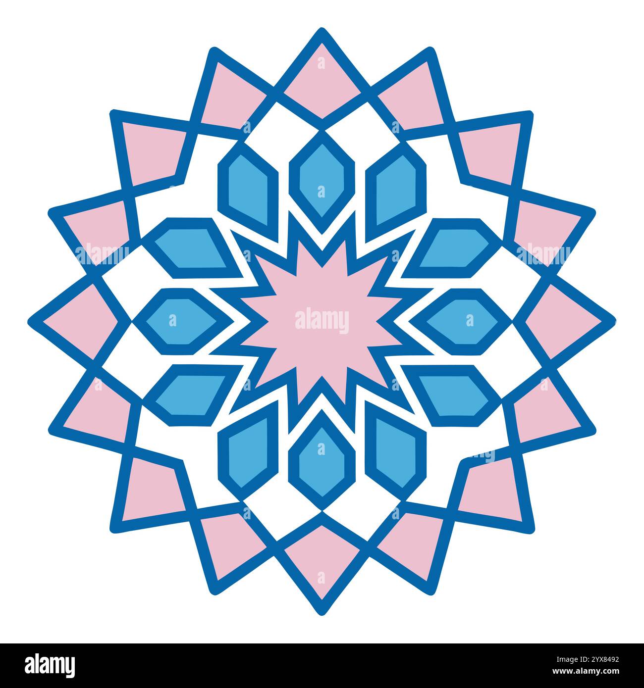 Motivo islamico - disegni geometrici, ornamentali e senza cuciture di alta qualità per l'arte, l'architettura e l'arredamento degli interni Illustrazione Vettoriale