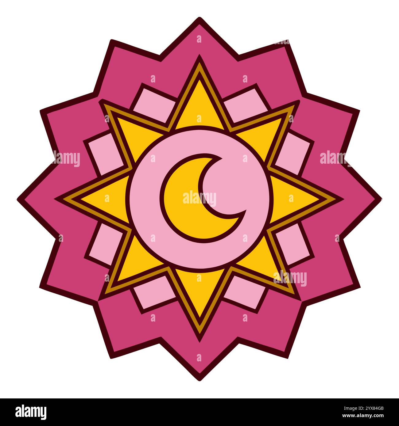 Motivo islamico - disegni geometrici, ornamentali e senza cuciture di alta qualità per l'arte, l'architettura e l'arredamento degli interni Illustrazione Vettoriale