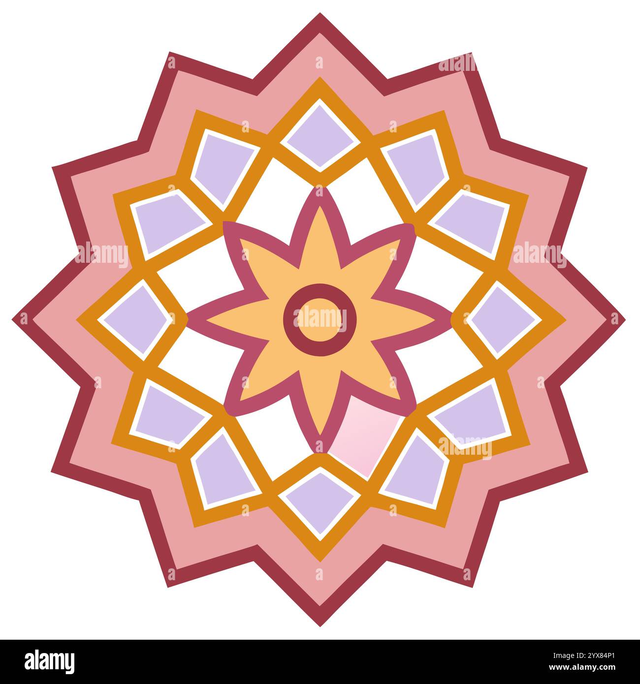 Motivo islamico - disegni geometrici, ornamentali e senza cuciture di alta qualità per l'arte, l'architettura e l'arredamento degli interni Illustrazione Vettoriale