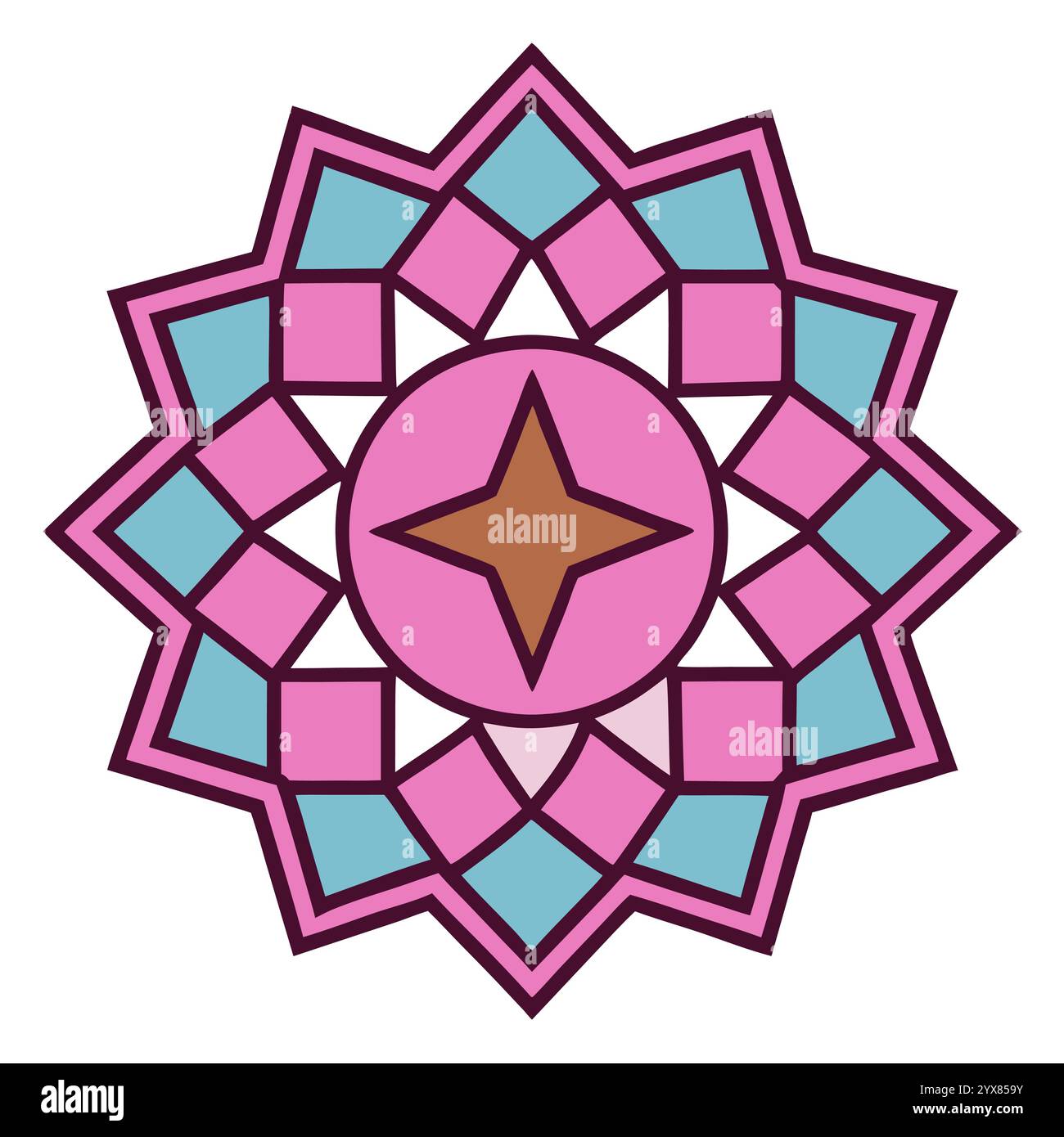 Motivo islamico - disegni geometrici, ornamentali e senza cuciture di alta qualità per l'arte, l'architettura e l'arredamento degli interni Illustrazione Vettoriale