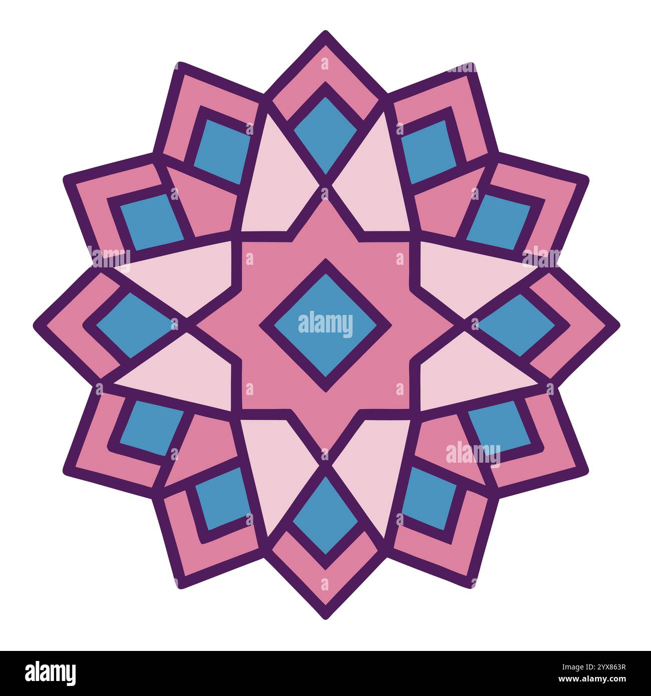 Motivo islamico - disegni geometrici, ornamentali e senza cuciture di alta qualità per l'arte, l'architettura e l'arredamento degli interni Illustrazione Vettoriale