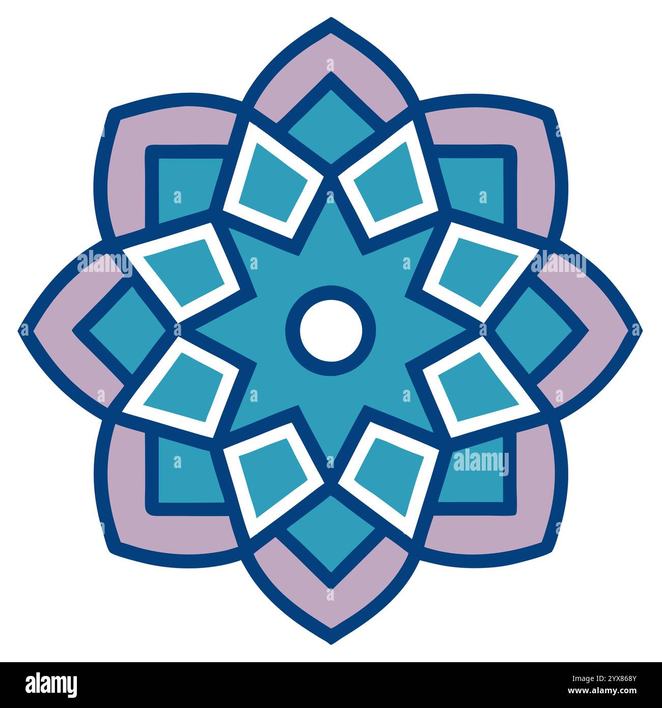 Motivo islamico - disegni geometrici, ornamentali e senza cuciture di alta qualità per l'arte, l'architettura e l'arredamento degli interni Illustrazione Vettoriale