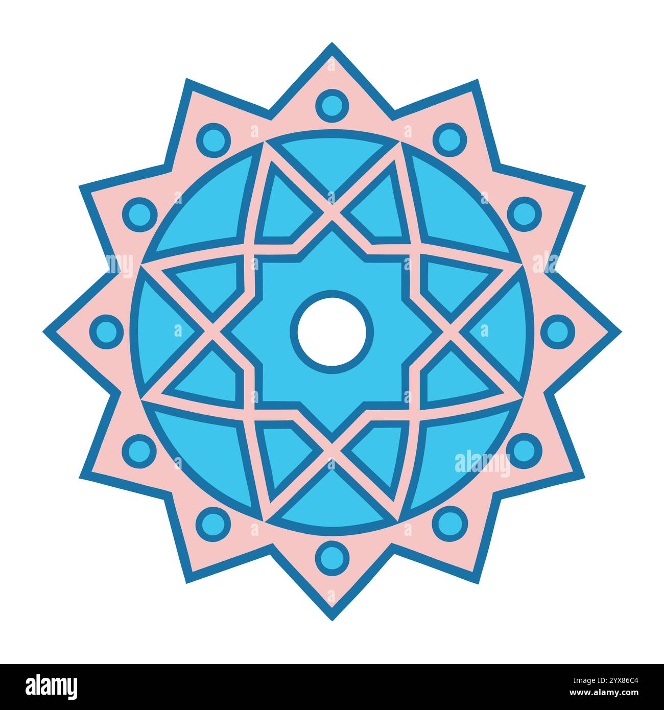 Motivo islamico - disegni geometrici, ornamentali e senza cuciture di alta qualità per l'arte, l'architettura e l'arredamento degli interni Illustrazione Vettoriale