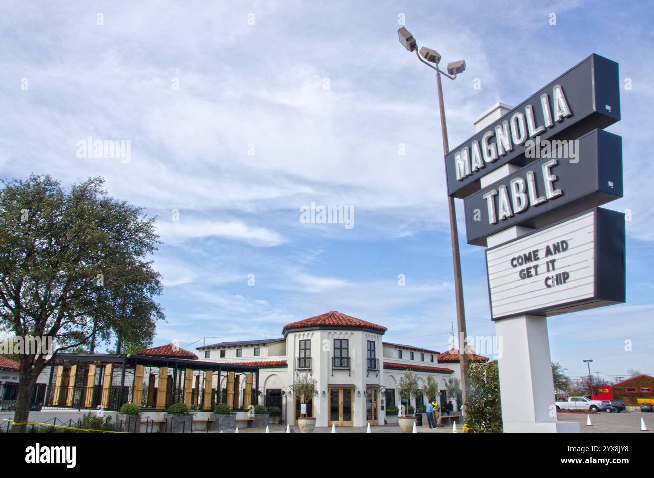 Il Magnolia Table Restaurant di Waco, Texas, è un'altra azienda creata da Chip e Joanna Gaines. Hanno rinnovato una vecchia istituzione Waco e la Foto Stock