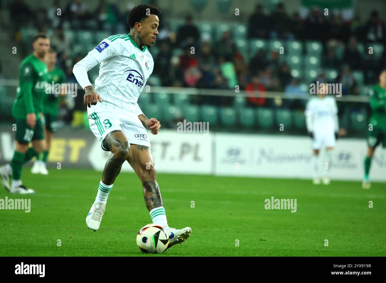 Breslavia, bassa Slesia, Polonia. 14 dicembre 2024. LUIZAO durante un match della PKO Ekstraklasa tra WKS Slask Wroclaw e Radomiak Radom, 14 dicembre 2024. Breslavia, Polonia. (Credit Image: © Mateusz Birecki/ZUMA Press Wire) SOLO PER USO EDITORIALE! Non per USO commerciale! Foto Stock