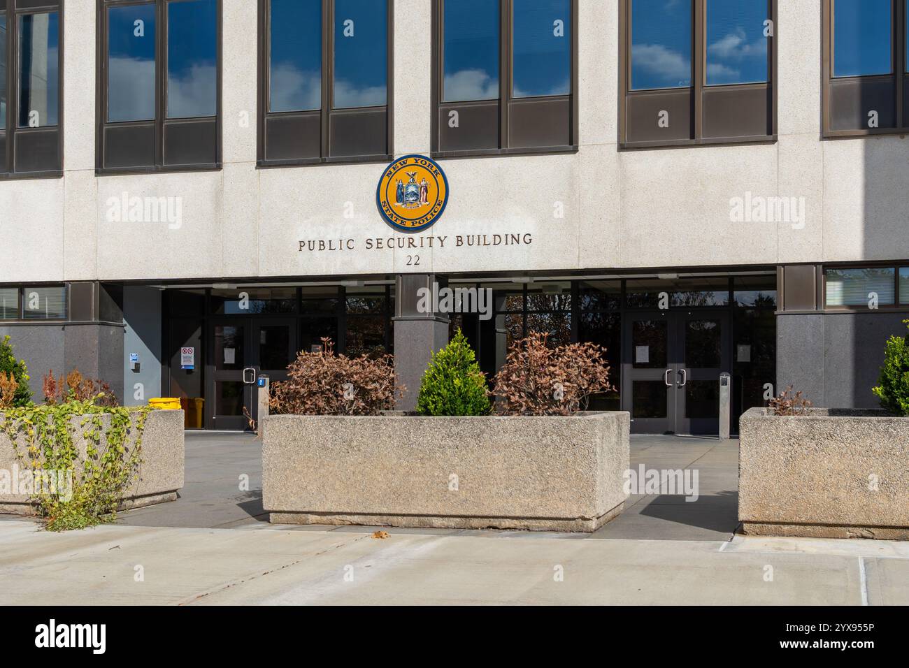 Albany, New York, USA - 12 novembre 2023: Edificio della polizia di Stato di New York ad Albany, New York, USA. Foto Stock
