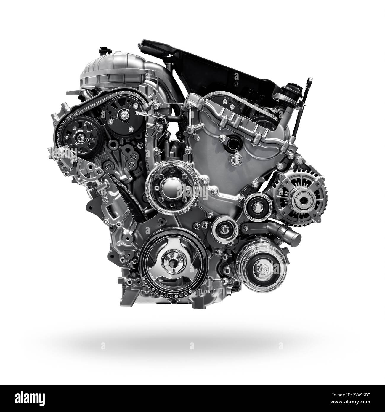 2017 Buick Lacrosse 3.6L V6 VVT DI 310HP auto motore isolato con percorso di clipping su sfondo bianco Foto Stock