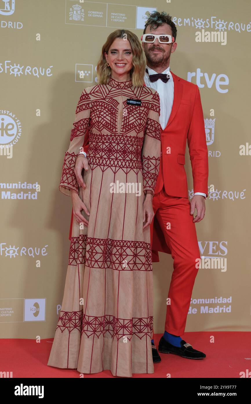 Madrid, Spagna. 14 dicembre 2024. Macarena Gomez partecipa al Red carpet per i Jose Maria Forque Awards 2024 al Palacio de Congresos de Madrid il 14 dicembre 2024 a Madrid Spagna Credit: SIPA USA/Alamy Live News Foto Stock