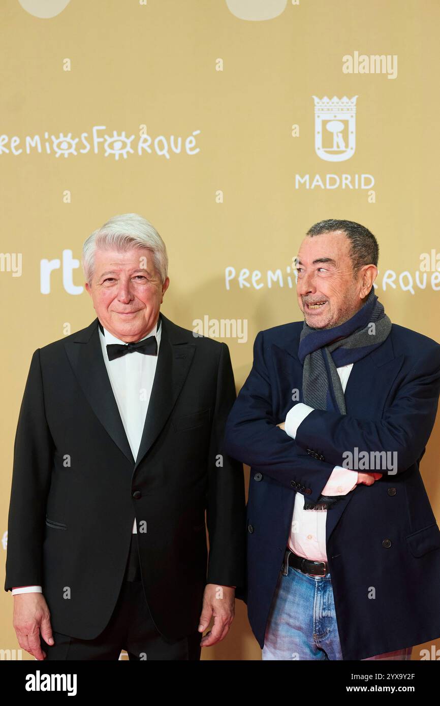 14 dicembre 2024, Madrid, Madrid, Spagna: Enrique Cerezo, Jose Luis Garci partecipa al 30° Premio Jose Maria Forque - Red Carpet al Palacio Municipal IFEMA il 14 dicembre 2024 a Madrid, Spagna (Credit Image: © Jack Abuin/ZUMA Press Wire) SOLO PER USO EDITORIALE! Non per USO commerciale! Foto Stock