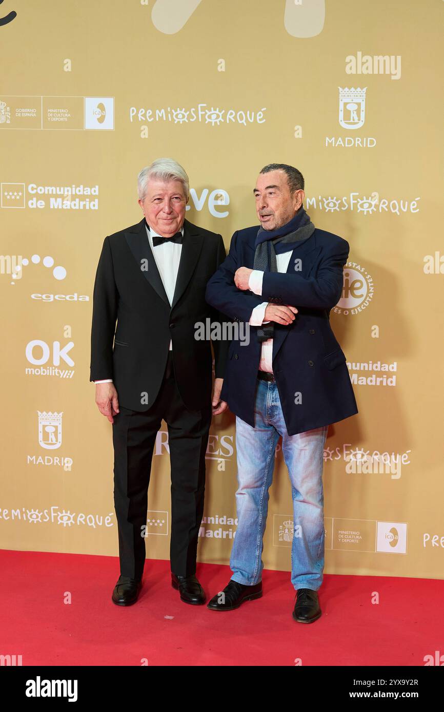 14 dicembre 2024, Madrid, Madrid, Spagna: Enrique Cerezo, Jose Luis Garci partecipa al 30° Premio Jose Maria Forque - Red Carpet al Palacio Municipal IFEMA il 14 dicembre 2024 a Madrid, Spagna (Credit Image: © Jack Abuin/ZUMA Press Wire) SOLO PER USO EDITORIALE! Non per USO commerciale! Foto Stock