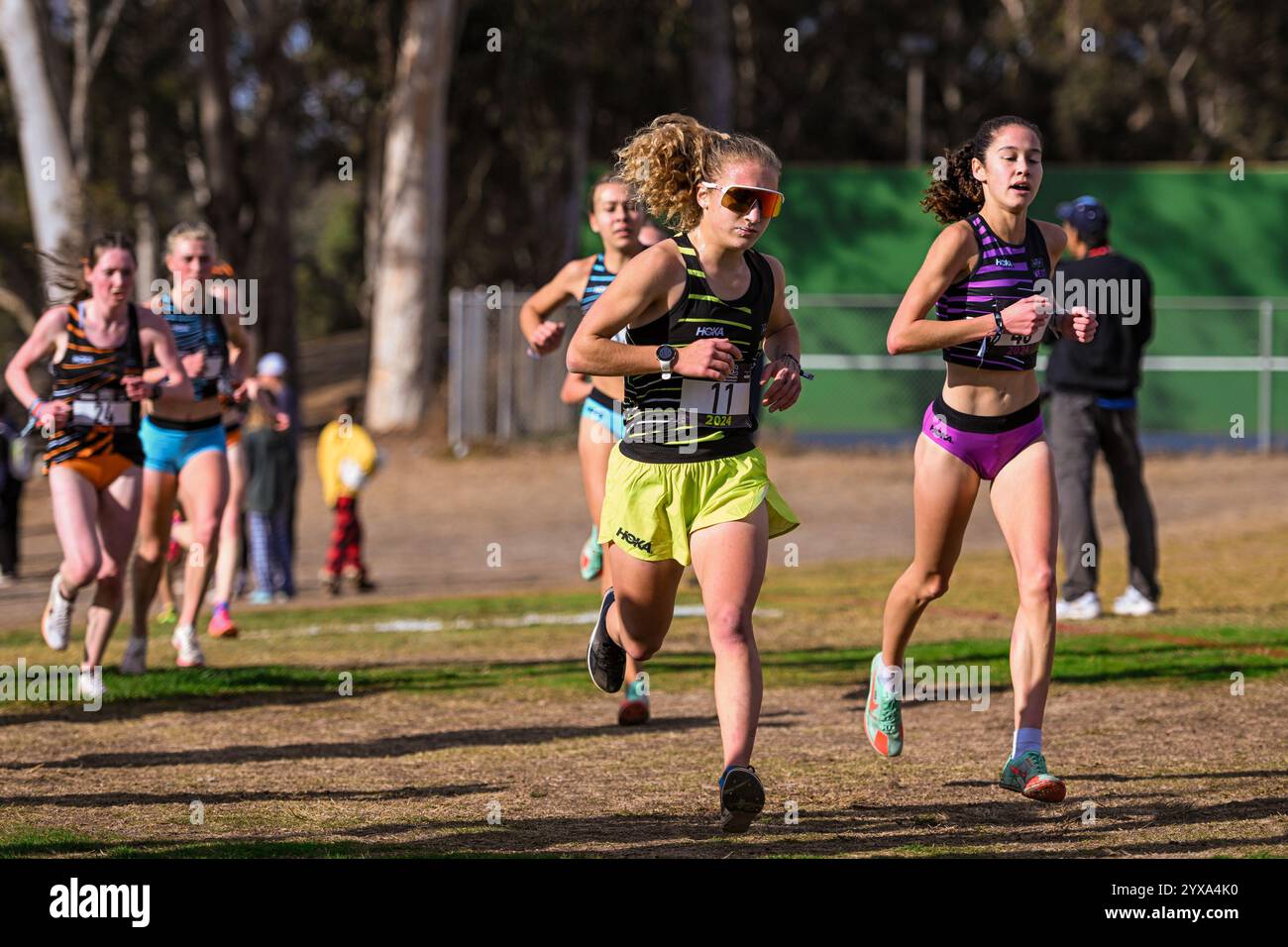 San Diego, Stati Uniti. 13 dicembre 2024. Virginia Kraus si piazza 8° nella gara femminile alle 18:04,6, durante i Foot Locker Cross Country Championships al Morley Field, sabato 14 dicembre 2024, a San Diego, California (Thomas Fernandez/immagine dello sport) crediti: Kirby Lee/Alamy Live News Foto Stock