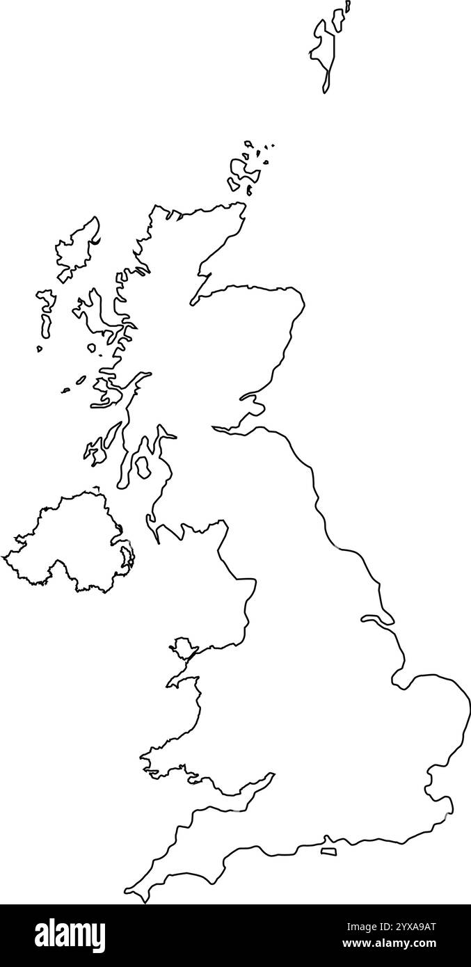 illustrazione dell'icona della mappa del regno unito Illustrazione Vettoriale