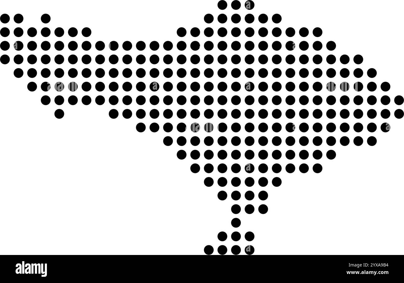 Illustrazione dell'icona della mappa dell'isola di Bali Illustrazione Vettoriale