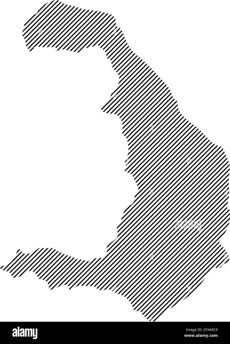 Icona della mappa dell'isola di Bora Bora, disegno illustrativo Illustrazione Vettoriale