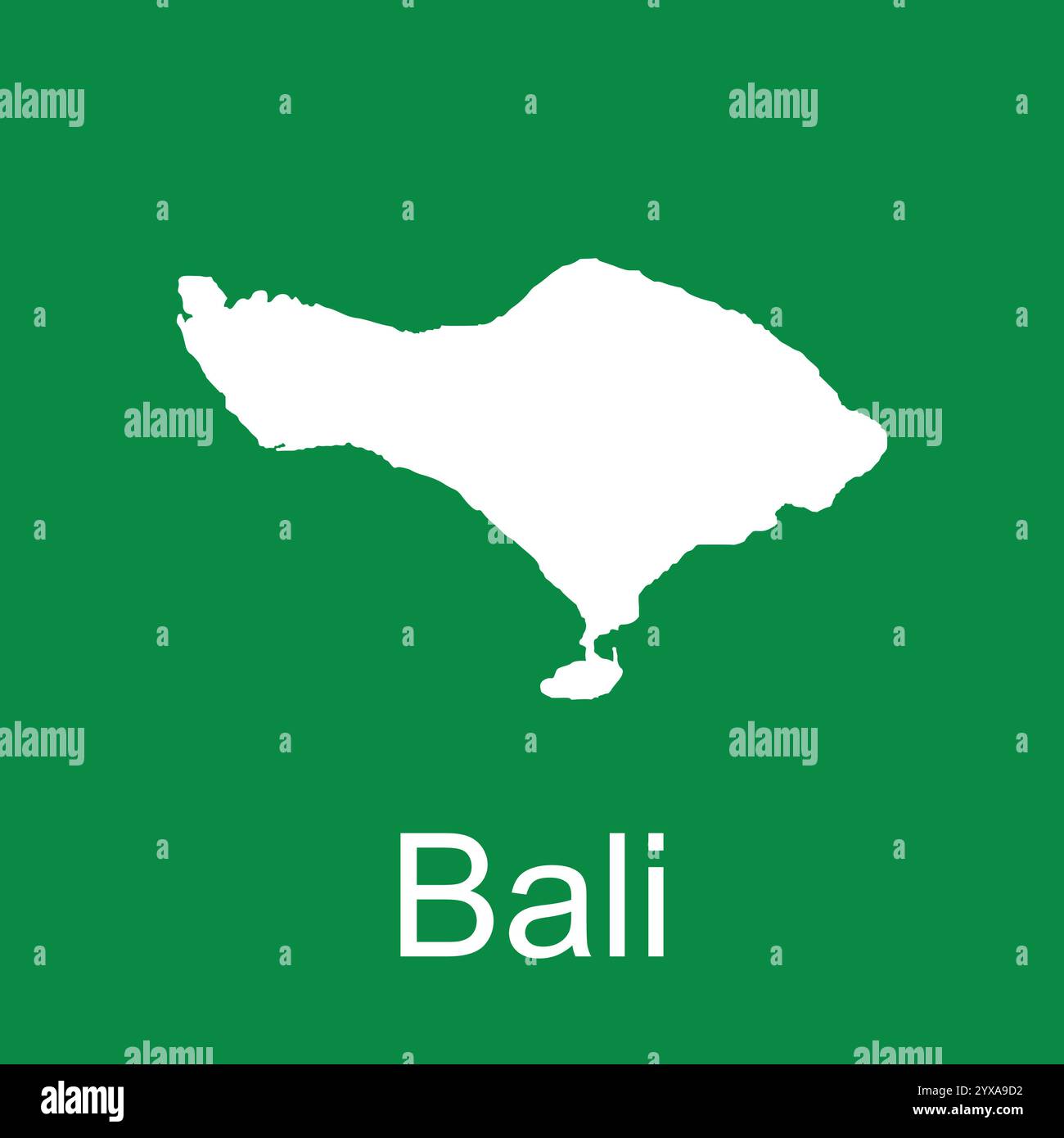 Illustrazione dell'icona della mappa dell'isola di Bali Illustrazione Vettoriale