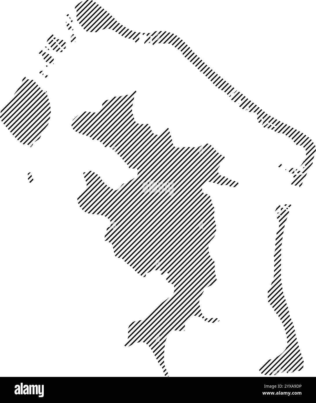 Icona della mappa dell'isola di Bora Bora, disegno illustrativo Illustrazione Vettoriale