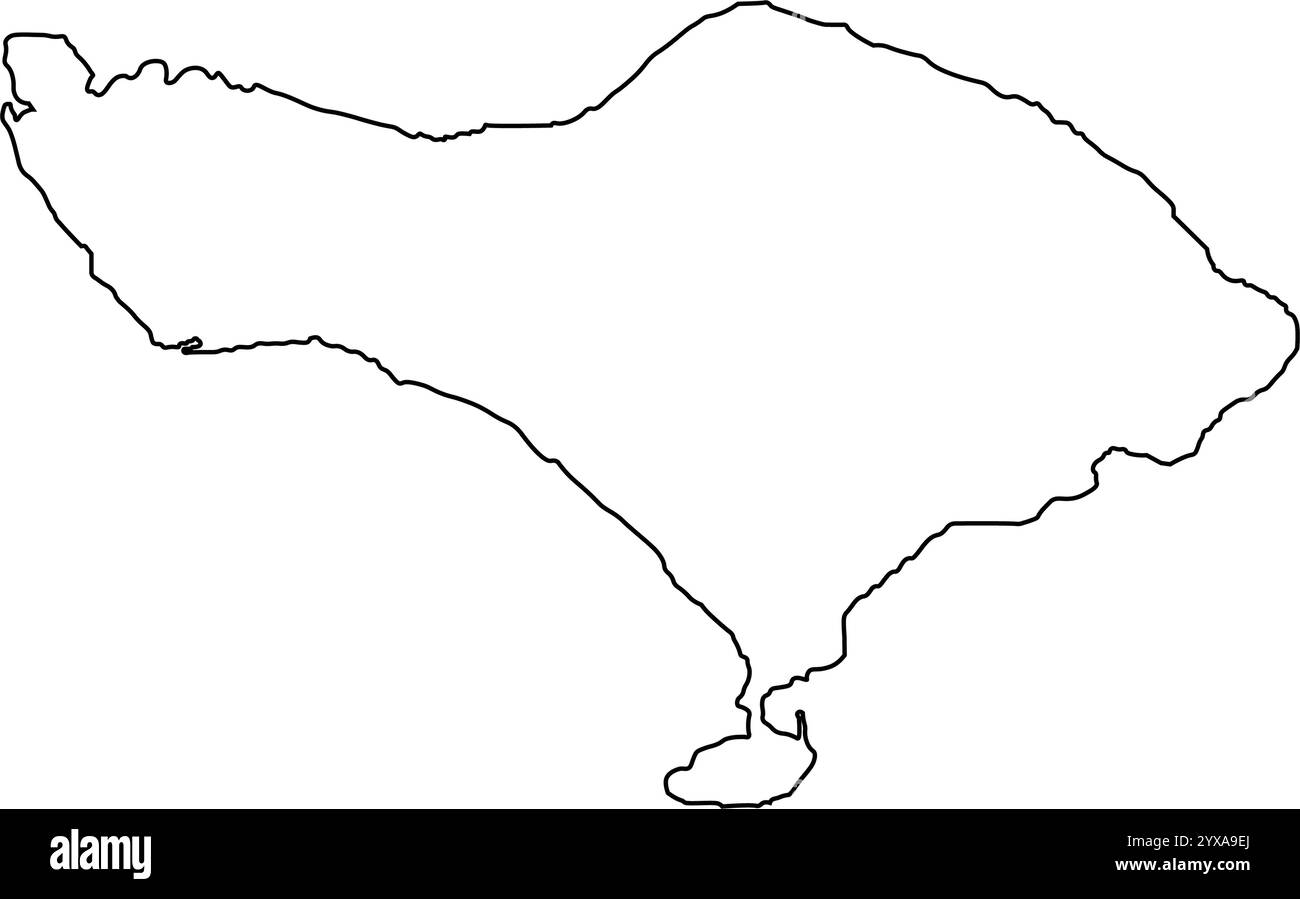 Illustrazione dell'icona della mappa dell'isola di Bali Illustrazione Vettoriale