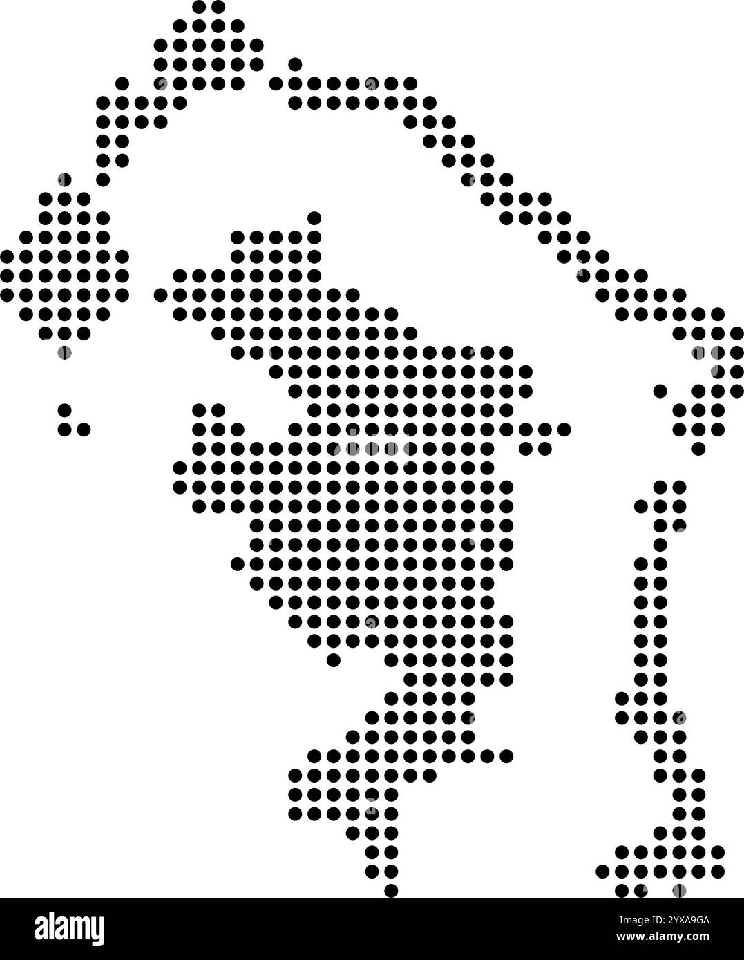 Icona della mappa dell'isola di Bora Bora, disegno illustrativo Illustrazione Vettoriale