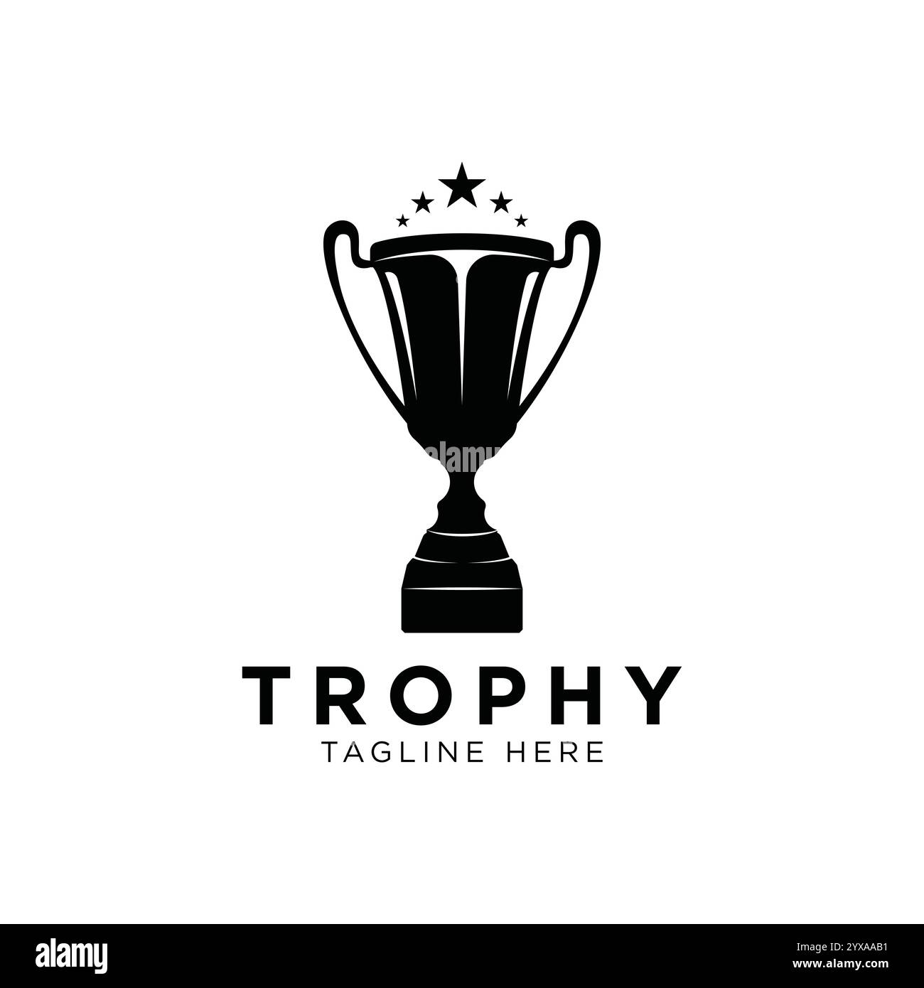 Logo vettoriale del trofeo icon.champions icona del logo del trofeo per il modello del logo del vincitore Illustrazione Vettoriale