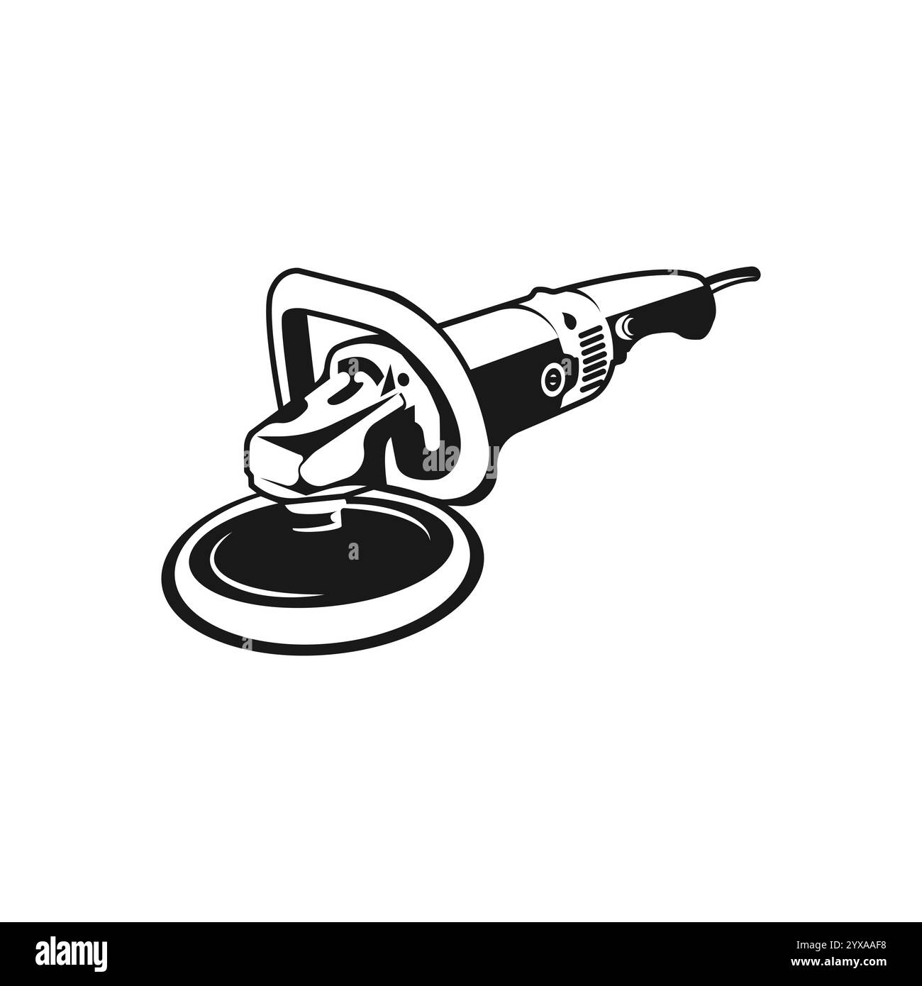 Auto Detailing Machine silhouette Vector Isolated - Auto Polisher Machine Vector Illustrazione Vettoriale