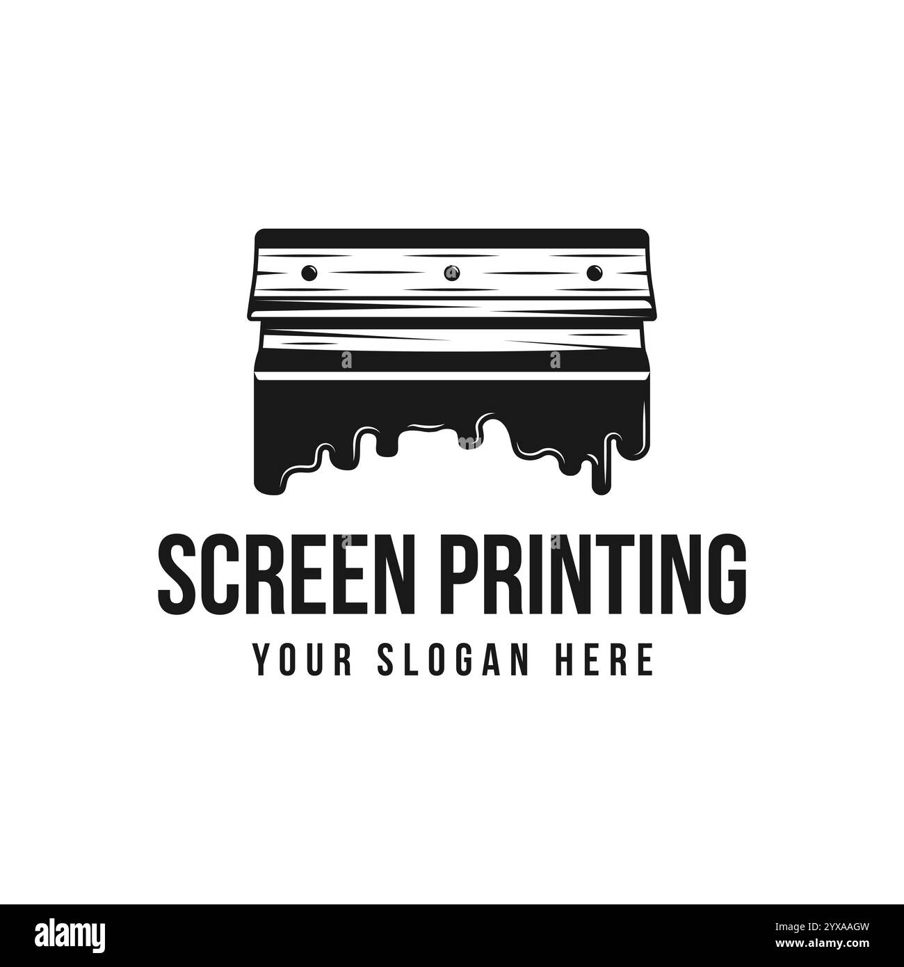 Modello logo vettoriale per la stampa dello schermo Illustrazione Vettoriale