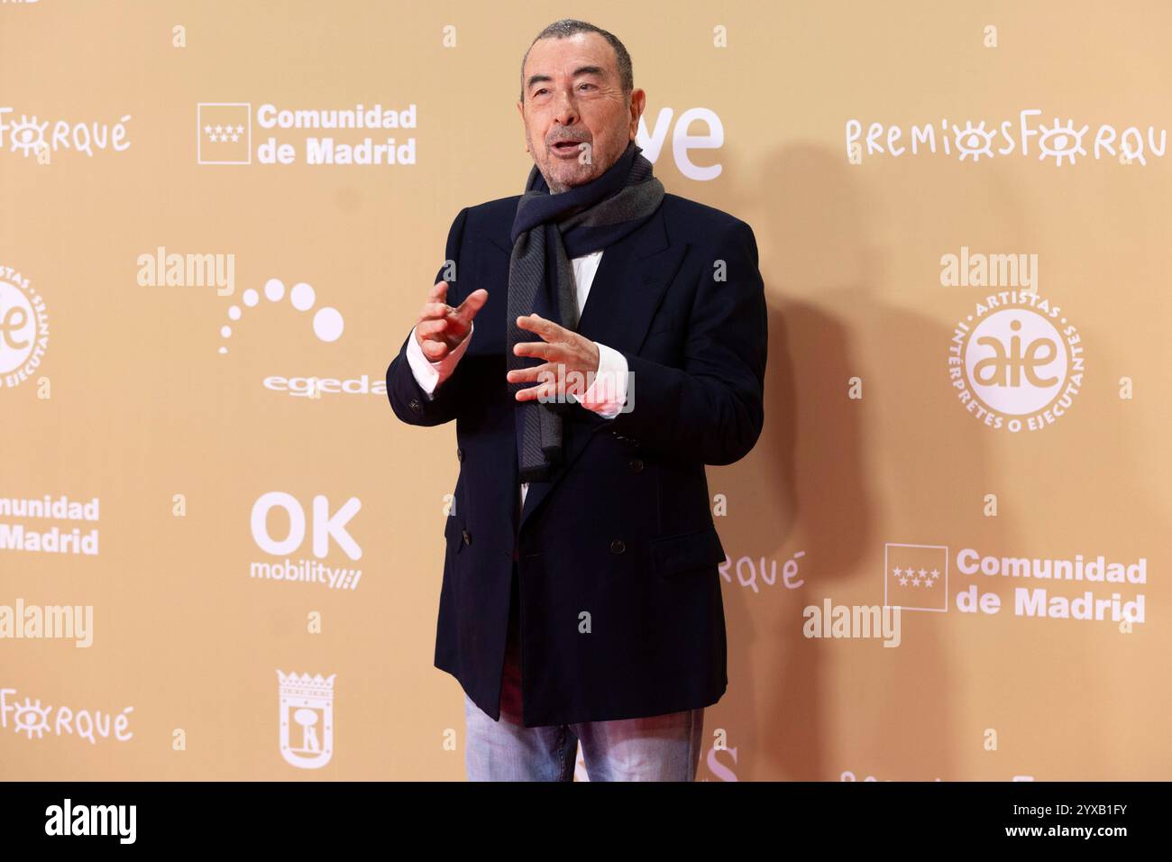 Jose Luis Garci ha partecipato al Red carpet per i Jose María Forque Awards 2024 al Palacio Municipal de Congresos de Madrid il 14 dicembre 2024 a Madrid, Spagna. Foto Stock