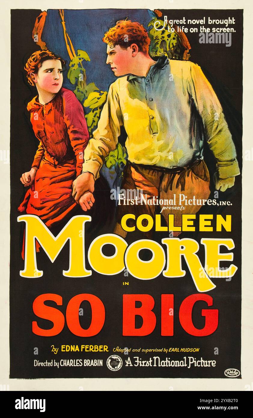 So Big (First National, 1924) Colleen Moore - Film silenzioso - poster del vecchio film - storia di Edna Ferber Foto Stock