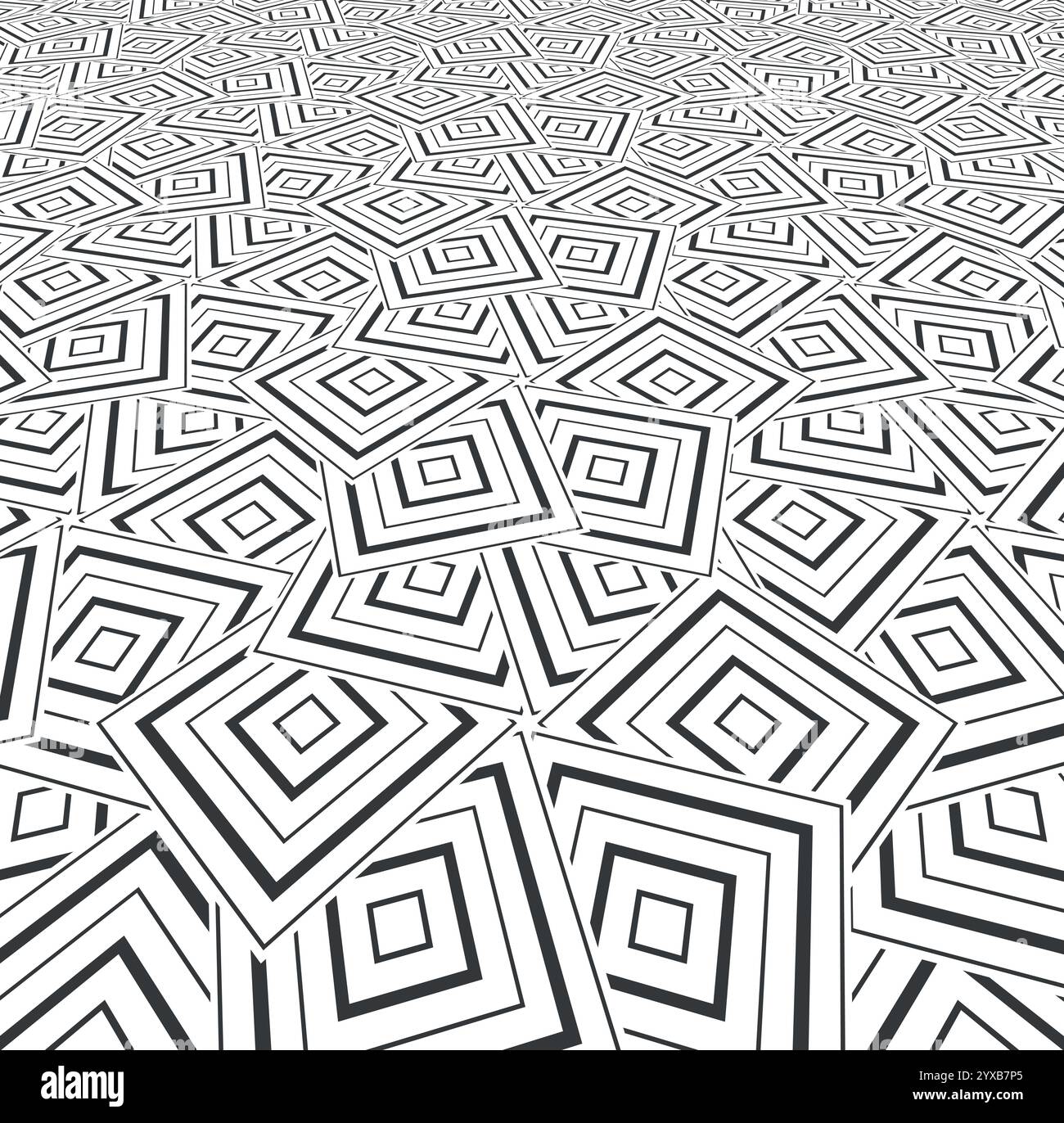 Ripetizione geometrica astratta. Sfondo vettoriale. Ornamento bianco e nero. Design moderno. Semplice design grafico a reticolo Illustrazione Vettoriale