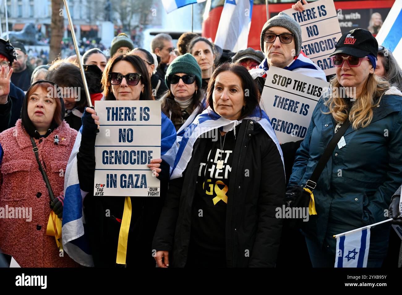 Pro Israel Demonstration, South Africa House, Trafalgar Square, Londra, Regno Unito Foto Stock