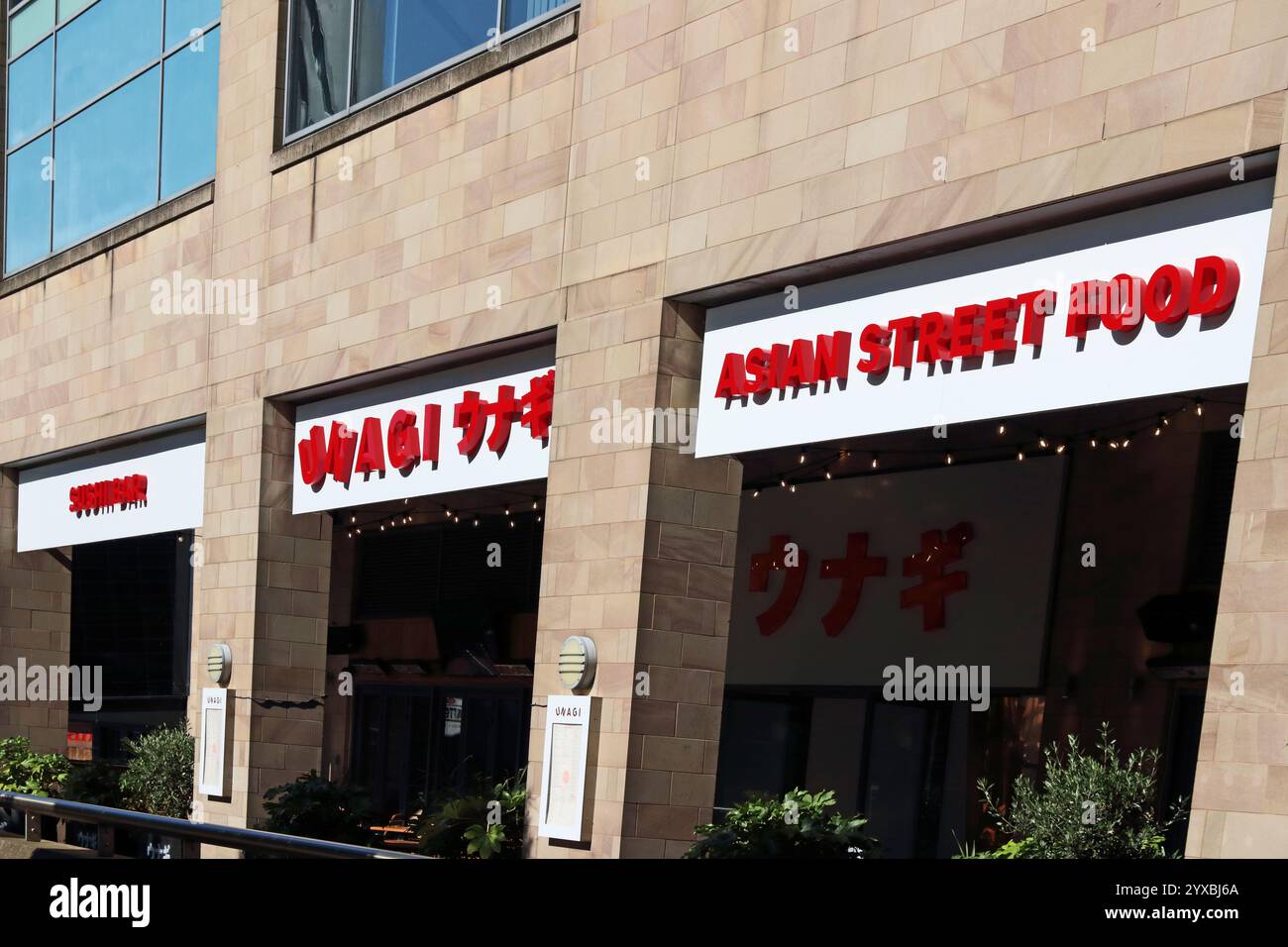 Ristorante di Street food asiatico Unagi, Salford Quays Foto Stock