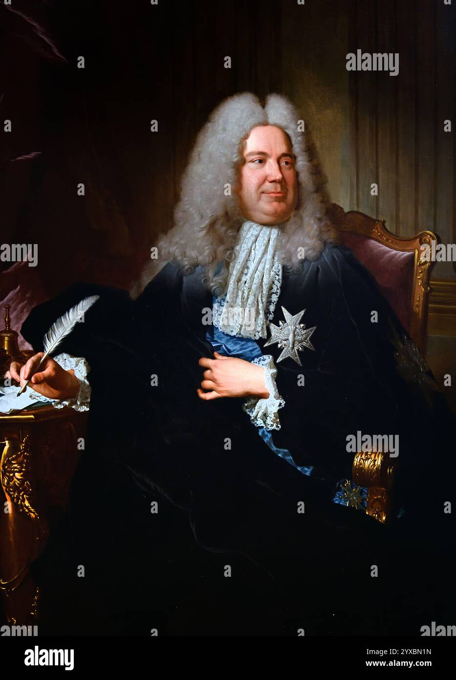 Ritratto di Charles Gaspard Dodun 1676-1736) 1724 di Hyacinthe Rigaud (1659-1743) French, France, fine Art Museum, Hyacinthe Rigaud, Perpignan. Foto Stock