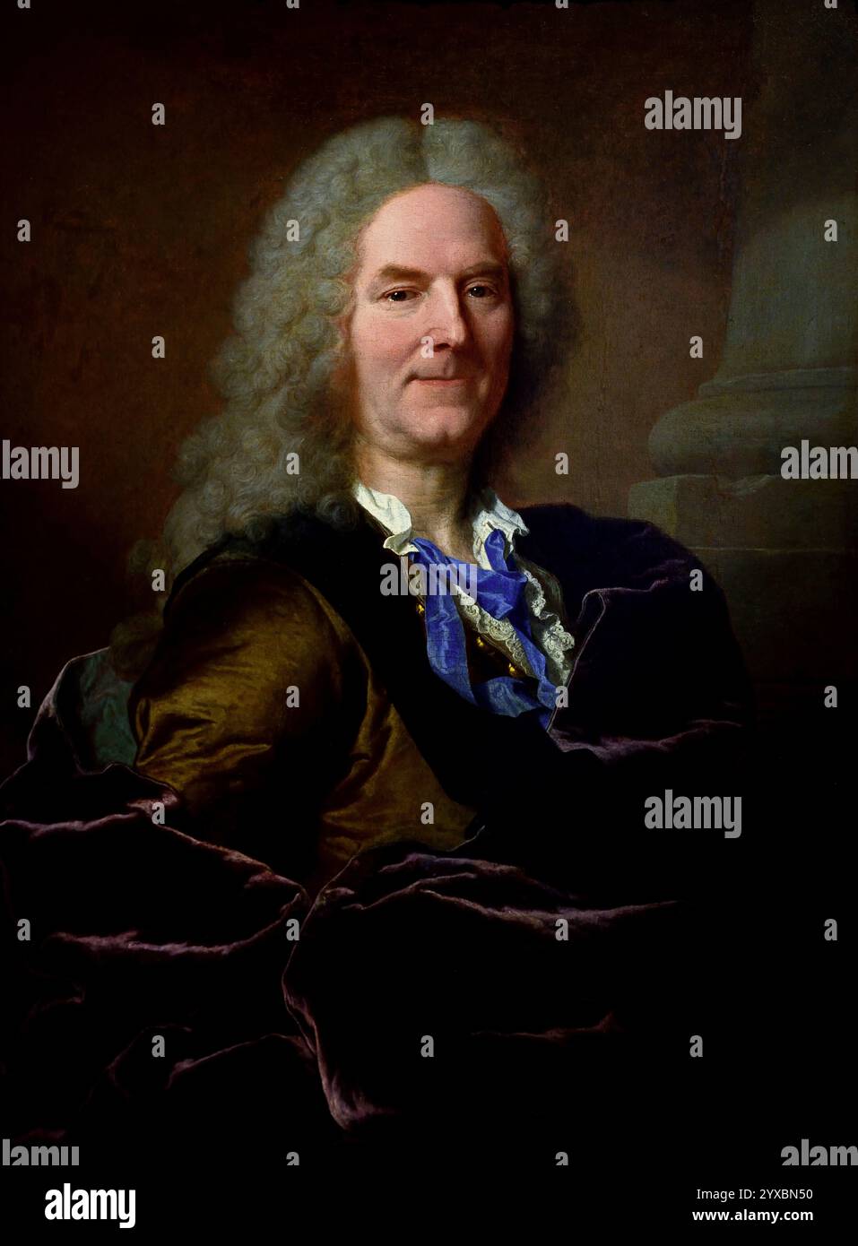 Antoine Rousseau De Thelonne all'età di 59 1737 anni, opera di Hyacinthe Rigaud (1659-1743) French, France, fine Art Museum, Hyacinthe Rigaud, Perpignan. ( Signore di Thelonne e Givonne, nato a Parigi nel 1678 e morto nella stessa città nel 1749, era un mercante e finanziere francese ) Foto Stock