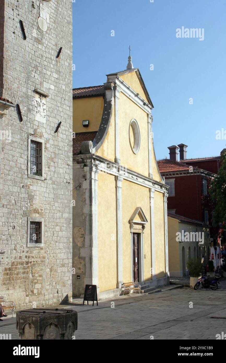 Chiesa parrocchiale di Santo Stefano a Motovun, Istria, Croazia Foto Stock